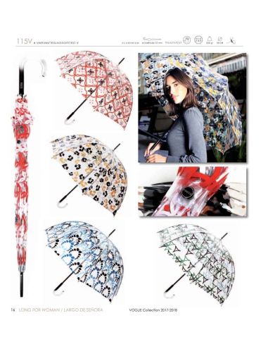 Paraguas Transparente con Serigrafía Vogue