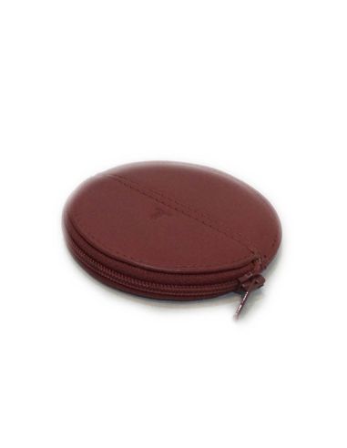 Monedero de Piel tipo Galleta en Rojo JL