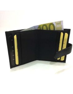 Mini Billetera para hombre con RFID de JL Piel Roma color Marron