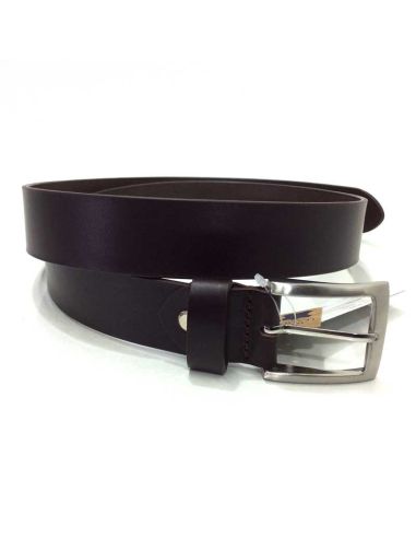 Cinturon de Cuero Liso en Marron de 35mm