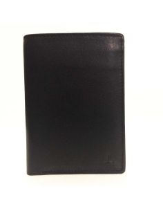 Billetera sin Monedero de Piel JL Classic en color Negro
