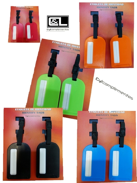 Tarjetero Identificador Equipajes Colores