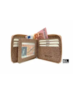 Billetera de Piel KNY con cierre de cremallera 2