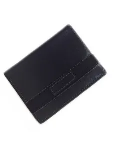 Cartera de Piel Sin Monedero y Cierre con Goma
