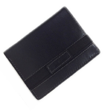 Cartera de Piel Sin Monedero y Cierre con Goma