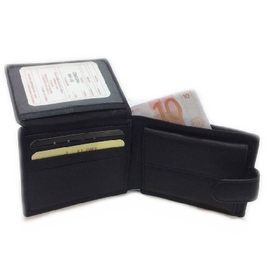 Americana de Piel con Monedero Classic Negra