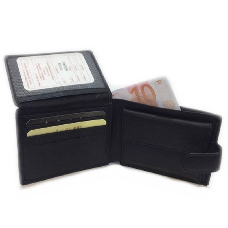 Americana de Piel con Monedero Classic Negra