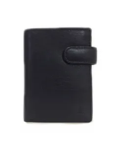 Cartera de Piel con Monedero Detras Classic en Negro