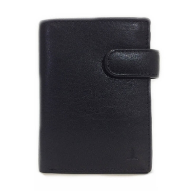 Cartera de Piel con Monedero Detras Classic en Negro