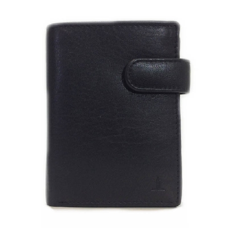 Cartera de Piel con Monedero Detras Classic en Negro