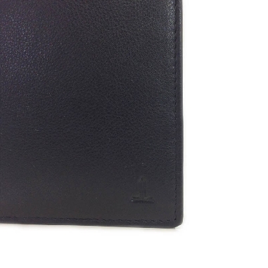 Cartera de Piel con Monedero Detras Classic en Negro