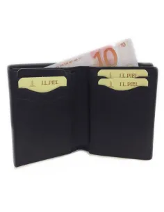 Billetera de Piel sin Monedero Classic en Negra 2