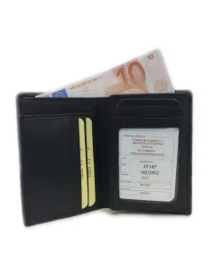 Cartera de Piel Multiapartados Classic en Negra