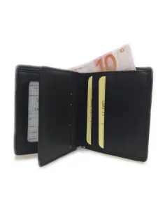 Cartera de Piel Mediana Multitarjeta Classic en Negra 2