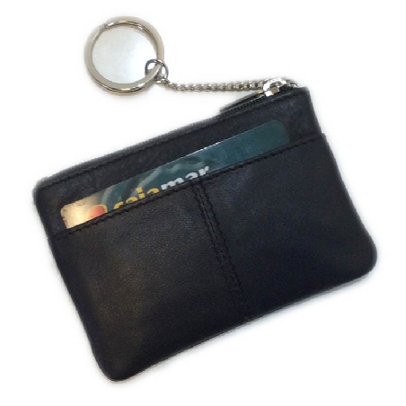 Monedero de Piel Classic con 2 Cremalleras