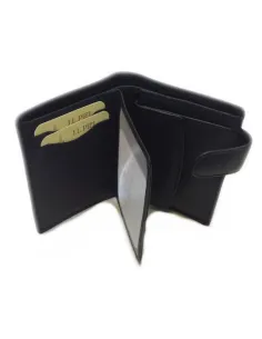Cartera de Piel con Monedero dentro Classic en Negro JL