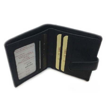 Cartera Monedero detras de Piel Classic en Negro JL