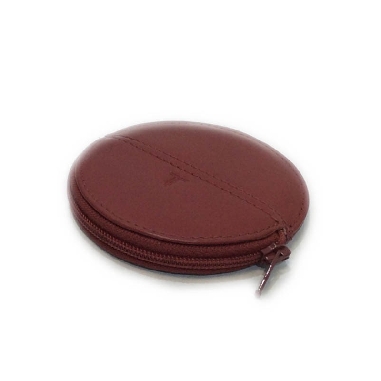 Monedero de Piel tipo Galleta en Rojo JL