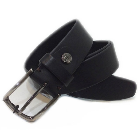 Cinturon de Cuero Liso de Bellido color Negro