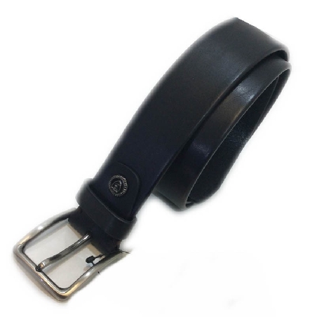 Cinturon de Cuero Liso de Bellido color Negro