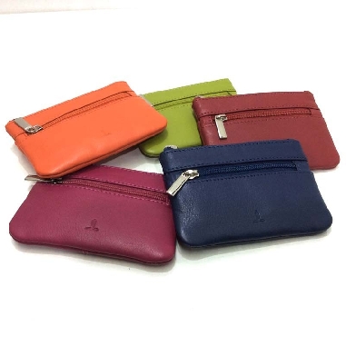 Monedero de Piel Classic con 2 Cremalleras Lima