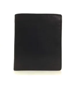 Billetera mediana sin Monedero de Piel JL Classic en Negro