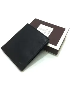 Billetera mediana sin Monedero de Piel JL Classic en Negro 2