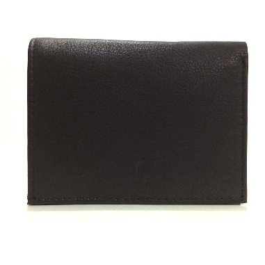 Monedero Billetero plano de Piel JL Classic Negro