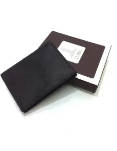 Monedero Billetero plano de Piel JL Classic Negro 2