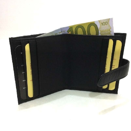 Tarjetero con Billetero sin Plasticos Piel JL Classic Negro