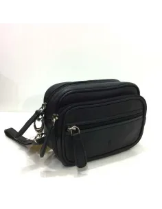 Bolso de Mano para Hombre en Piel de JL Negro