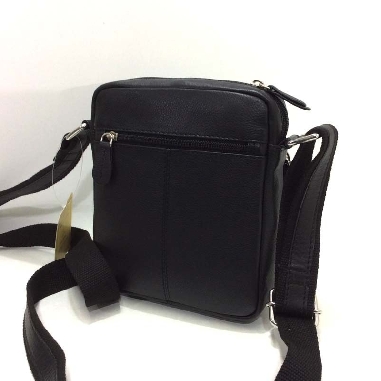 Bolso Bandolera de Piel JL Pequeño Negro