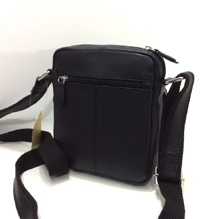 Bolso Bandolera de Piel JL Pequeño Negro