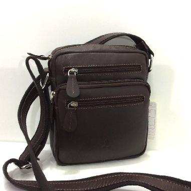 Bolso Bandolera de Piel JL Pequeño en Marron