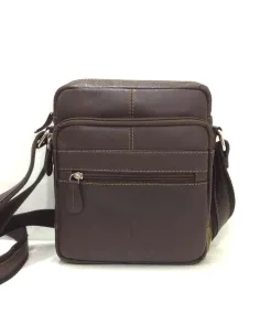 Bolso Bandolera de Piel JL Mediano en Marron