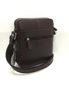 Bolso Bandolera de Piel JL Mediano en Marron 2
