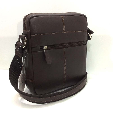 Bolso Bandolera de Piel JL Mediano en Marron