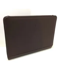 Carpeta con Cremallera Portadocumentos en Piel JL Marron