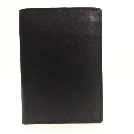 Billetera sin Monedero de Piel JL Classic en color Negro
