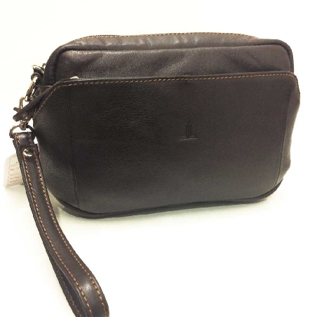 Bolso de Mano en Piel de JL tamaño Grande en Marron
