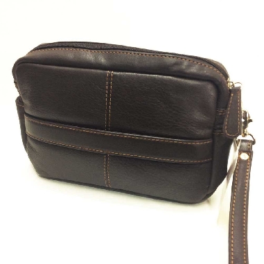 Bolso de Mano en Piel de JL tamaño Grande en Marron