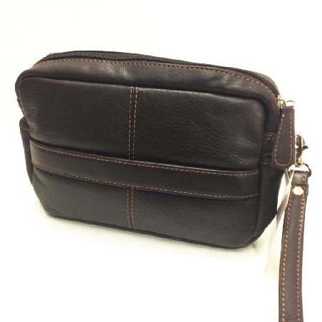 Bolso de Mano en Piel de JL tamaño Grande en Marron