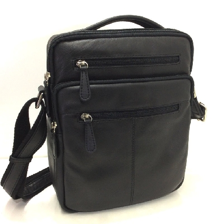 Bolso Bandolera Grande en Piel JL color Negro