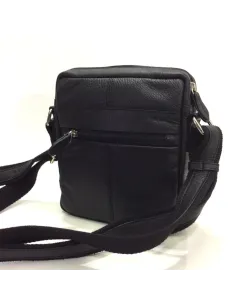 Bolso Bandolera de Piel JL Mediano en color Negro 2