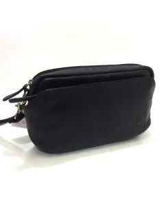 Bolso de Mano en Piel de JL tamaño Grande en color Negro