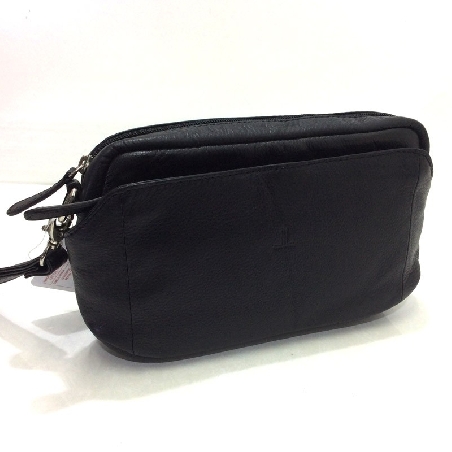 Bolso de Mano en Piel de JL tamaño Grande en color Negro