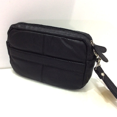 Bolso de Mano en Piel de JL tamaño Grande en color Negro