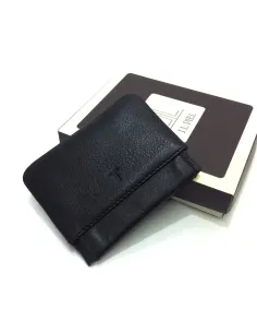 Monedero de JL Piel con Fleje en color Negro