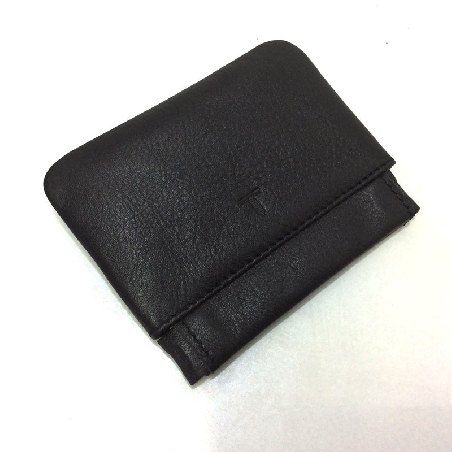 Monedero de JL Piel con Fleje en color Negro