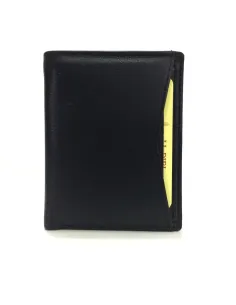Cartera de JL Piel Classic con Tarjetero extraíble en Negra